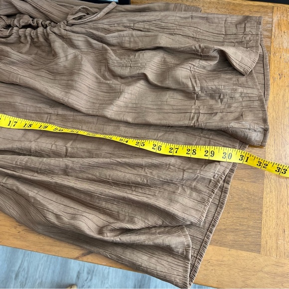 TAN BUTTON DOWN LIGHTWEIGHT TUNIC #0319 - Picture 9 of 10